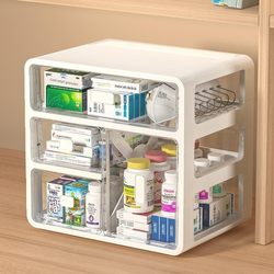 Medicine Box, Household Drawer-Type Medicine Storage Cabinet, Household Medicine Box, Small Medicine Box, Large-Capacity Storage Box