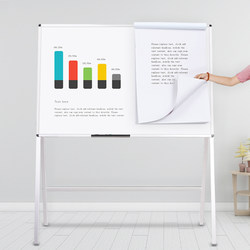 Aucs Whiteboard Writing Board for Teaching, Home Use, Office Meetings, Training Classes, Erasable Mobile Stand-Style Whiteboard, Magnetic Foldable Hanging Paper Board, Floor-Standing Large Blackboard