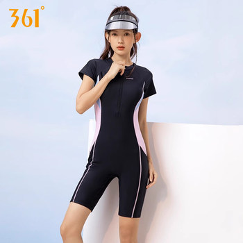 
361 swimsuits for women with five-quarter pants one-piece flat angle racing fashion conservative slim students professional sports swimming pool suit
