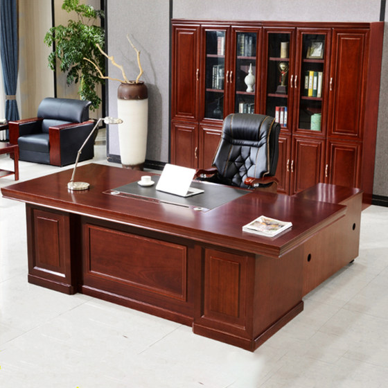 Boss Table President Table Office Table Chair Combination Simple Modern Single Solid Solid Wood Painting Dragon Desk