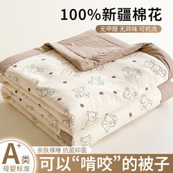 Class a Xinjiang Cotton Quilt, All-Cotton Quilt Core, Air-Conditioned Summer Cooling Quilt, Spring and Autumn Quilt, Machine Washable, Summer Dormitory Student Winter Quilt