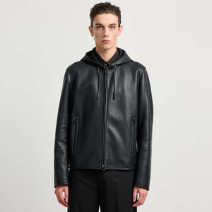 
Armani/Armani EA men's genuine leather hooded jacket leather coat EM002503 AF16709