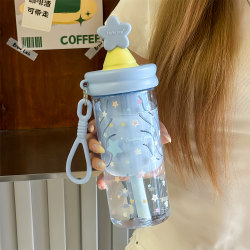 Hengdu Star Tritan Water Cup for Girls 2026 Summer New High-Value Drinking Cup Straw Cup Convenient Cup