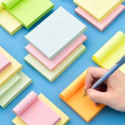 Deli 9085/7157/7156/7155 Colorful Sticky Notes Memo Stickers Stationery Sticky Notes Creative 100 Sheets Colorful Notice Stickers Adhesive Multi-Color