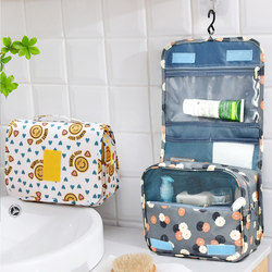 Korean Style Large-Capacity Hook Toiletry Bag, Travel Storage Bag, Hanging Storage Bag, Cosmetic Bag, Foldable Airplane Bag