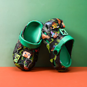 
Minecraft children's clogs, boys' slippers, summer new non-slip soft-soled sandals, big children's boys' beach shoes