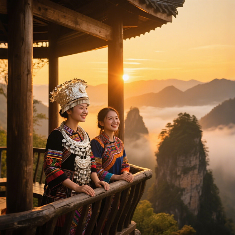 一价全含送百龙天梯湖南长沙张家界旅游5天4晚天门山森林公园凤凰