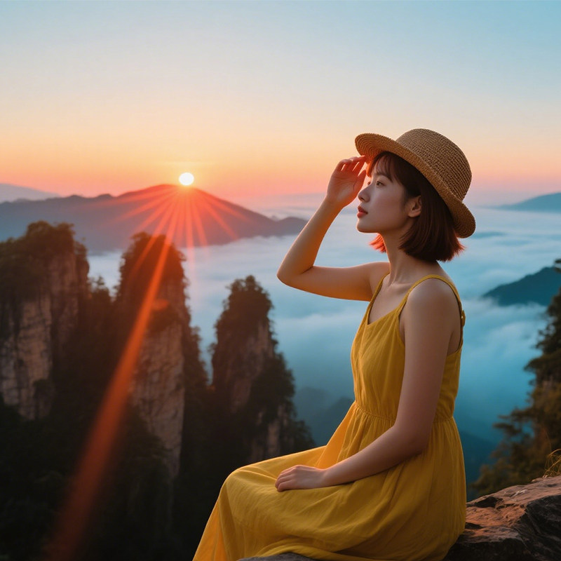 观日出一价全含湖南张家界旅游3天2晚天门山国家森林公园玻璃栈道