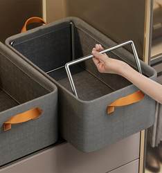 Clothing Storage Box, Household Fabric Storage Basket for Clothes, Foldable Storage Bin, Organizing Box, Wardrobe Layering Organizer, Living Room, Bedroom