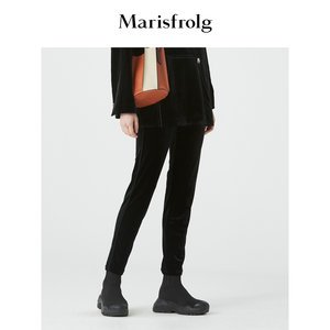 Marisfrolg's new winter versatile slim black pencil pants casual trousers for women