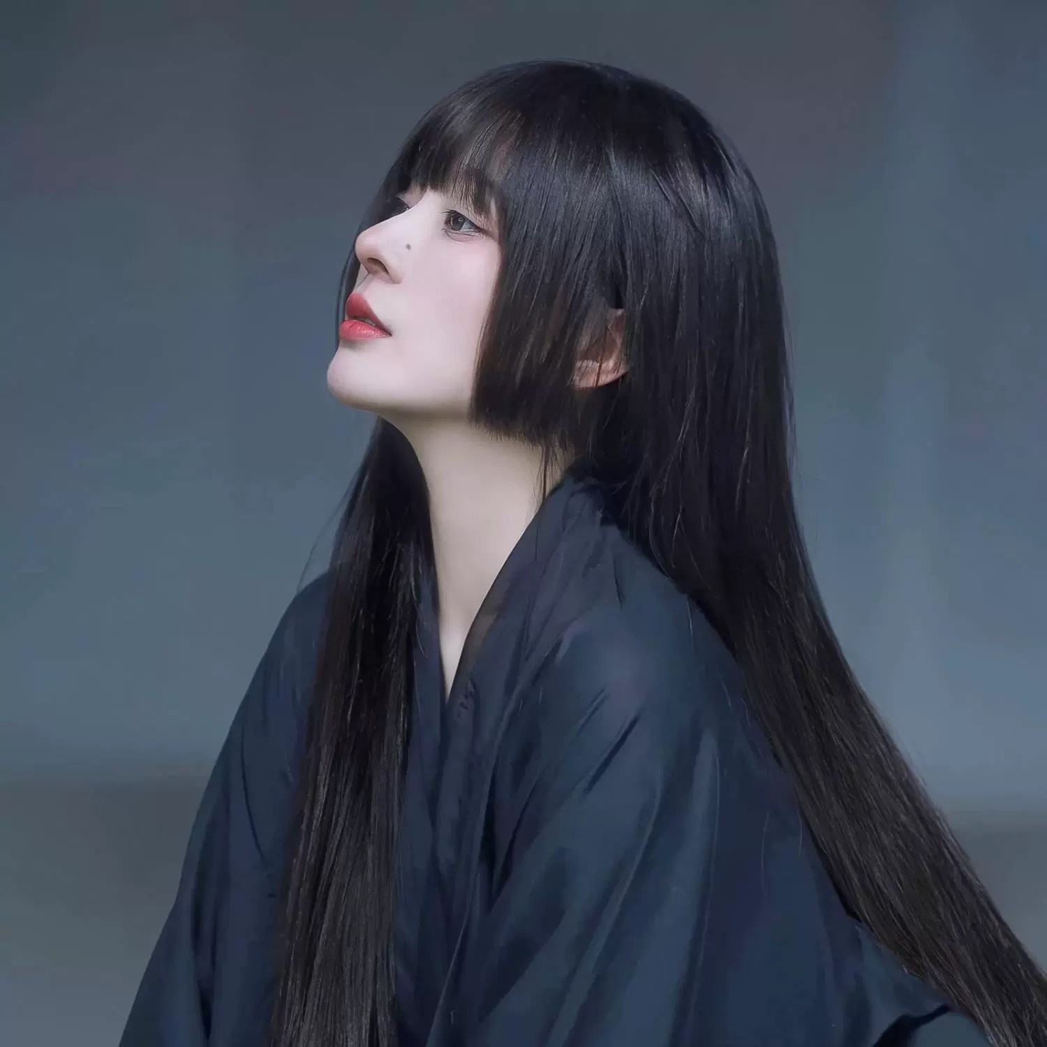 发套全头套女长发公主切新款自然仿真人发日系姬发式黑长直发套