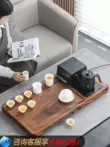 khay trà điện tử Gỗ óc chó nhúng khay trà toàn bộ hộ gia đình bằng gỗ khô Bộ bàn trà hoàn toàn tự động tích hợp khay bàn trà bàn trà điện tử Bàn trà điện