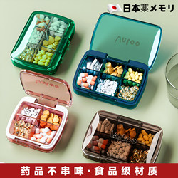 Japanese Portable Pill Box, Weekly Seven-Day Organizer, Small Size, Three Meals a Day, Mini, for Elderly, Memory Aid, Sealed