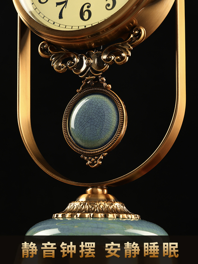 Ke&xin 22 ヨーロッパ風レトロ振り子時計 - 金属銅メッキ