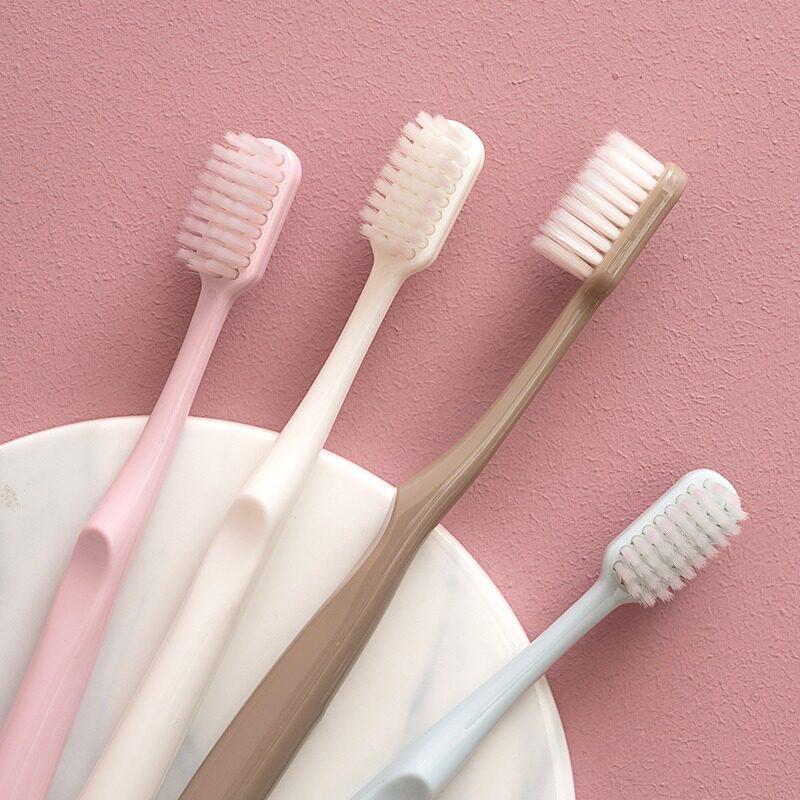 보호커버가 포함된 심플한 소프트모 칫솔 성인용, 여성용, 남성용, 성인용, 가정용, 패밀리웨어 콤비네이션 세트 -