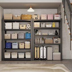 Warehouse Shelves Multi-Layer Open Storage Display Rack Balcony Warehouse Cargo Luggage Storage Rack Storage Iron Shelf