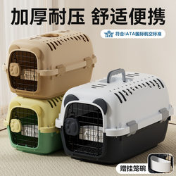 New Cute Dog Outing Cute Bear Flight Box Small and Medium-Sized Dog and Cat Cage Pet Shipping Box Suitcase