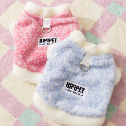 Pet clothes for autumn and winter, thickened with velvet, warm, small and medium-sized dogs, Bichon Frize, plush dog clothing that can pull two feet