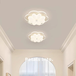 Corridor Aisle Light, Balcony Ceiling Light, Simple Trendy Popular Cream-Style Petal Light for Entryway, Foyer, and Cloakroom Lighting
