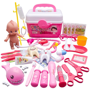 
Children's Little Doctor Toy Set Girl Tools Medical Box Baby Play Injection Boy Play House Stethoscope