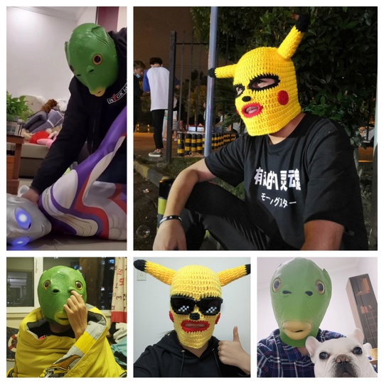 Swtgaah Masque Poisson Drôle Vert - Chapeau Tête De Poisson Pour Halloween Et Noël