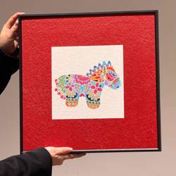 Retro Style Year of the Horse New Year Decorative Painting Living Room Bedroom Hanging Painting Entrance Table Art Ornaments Home Decoration Painting