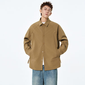 
American retro long-sleeved shirts for men in spring and autumn new high-end handsome shirts and work jackets