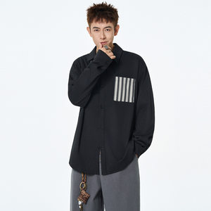 
Spring and autumn new Japanese simple long-sleeved shirts for men, trendy, casual, versatile, high-end, handsome clothes