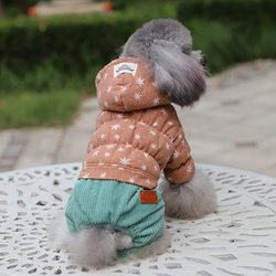 Cross-border dog clothes, autumn and winter thickened four-legged clothes, small and medium-sized dog cotton clothes, Teddy winter clothes, pet clothes
