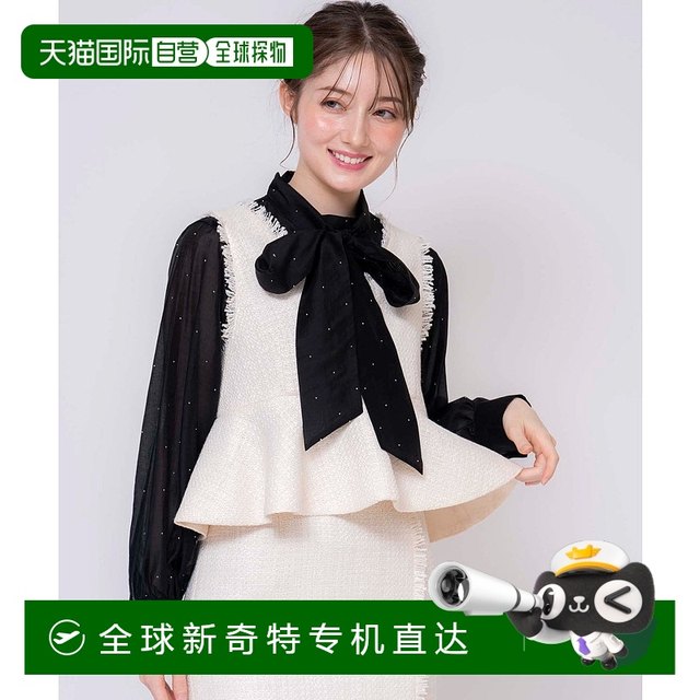 Can be returned within 1 hour Japanese direct mail Noela women's polka dot design bow shirt 5521135
