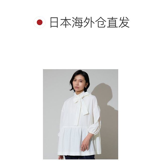 Japanese direct mail tiara women's turtleneck bow mid-length top A0143FB353