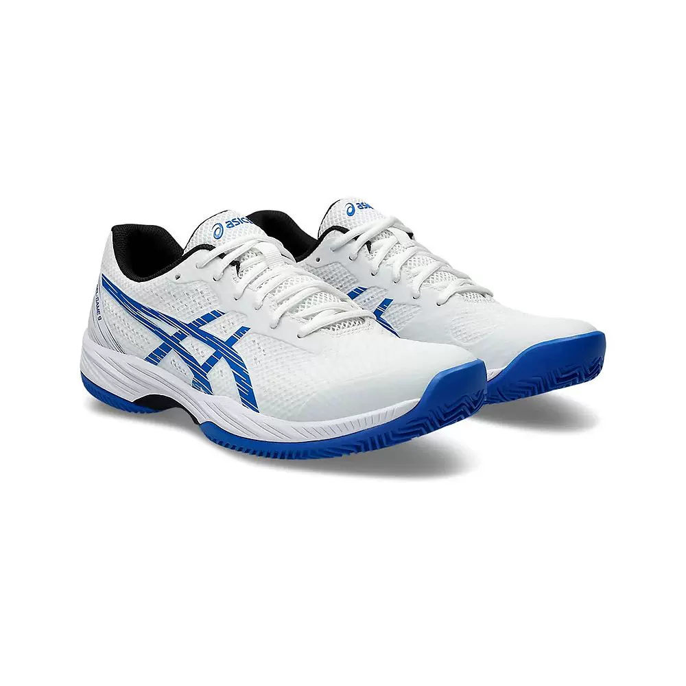 日潮跑腿asics亚瑟士 男款 omni 红土沙地网球鞋 white x blue 29