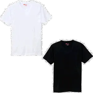 Hanes V-Necks Tagless 男式 T 恤超值包 - 白色,M 码,6 包