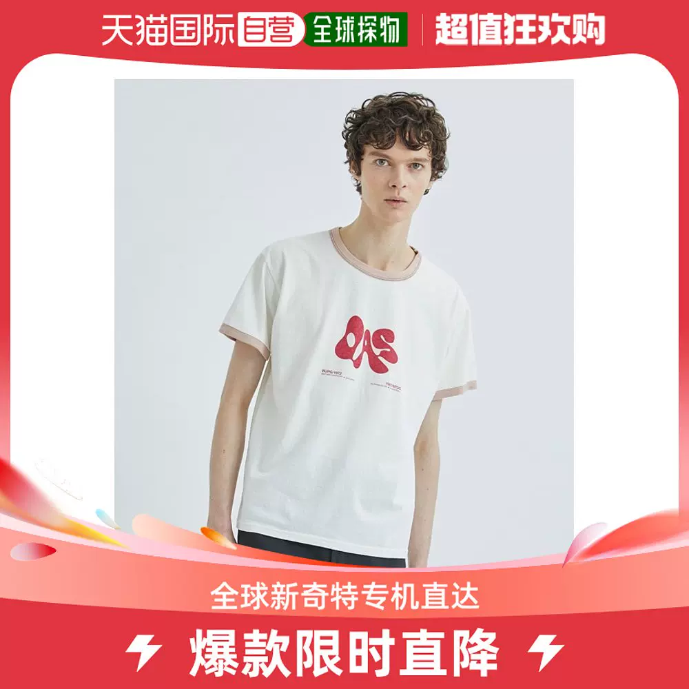 日本直邮soe男士标志性Ringer Tshirts OAS 紧身设计与牛仔裤搭-Taobao