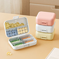 Seven-Day Small Pill Box, Medicine Dispensing Box, Portable, Three Meals a Day, Mini Pill Compartment, Sealed