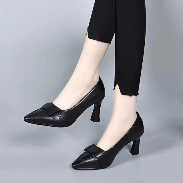 Fashionable casual and versatile high heels pointed toe xy spring and ...