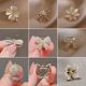 Bow anti-exposed artifact high-end small brooch for women versatile summer sewing pins fixed clothes collar accessories