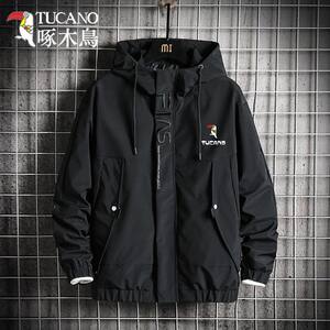 
[Woodpecker] Men's Jackets 2026 Spring and Autumn New Workwear Jackets Korean Style Trendy Loose and Versatile Autumn Men's Clothing