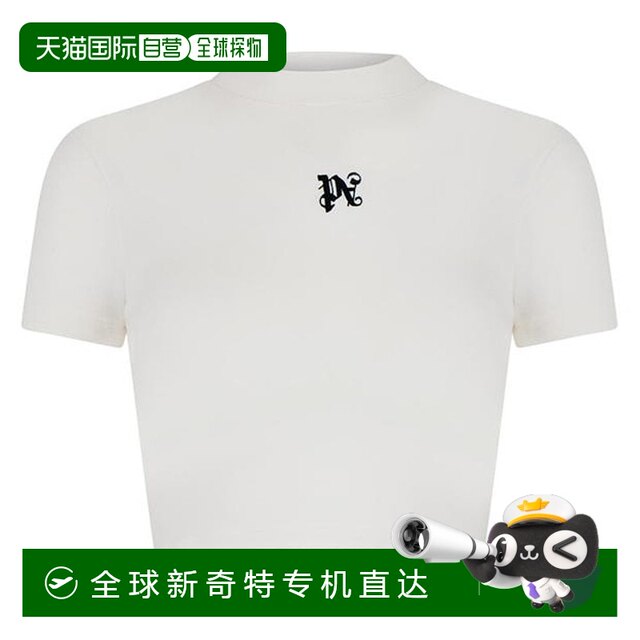 Hong Kong Direct Mail Palm Angels Palm Angel Women Interwoven Pattern Fit T-Shirt
