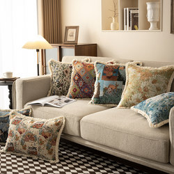 Sofa Cushion Pillow for Living Room and Bedroom, Square Lumbar Pillow with Pp Cotton Filling, American Style Large Backrest Pillow Cover