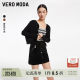 Vero Moda Outlet Skirt for Women in Summer New High-waist A-line Pig Layer Leather Commuter Vertical Skirt is popular