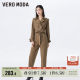 Vero Moda new jumpsuit for women's spring and autumn casual lapel high waist casual workwear nine-point straight