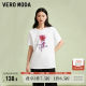 Vero Moda Outlet T-shirt for women in summer new loose casual round neck rose printed temperament short-sleeved top