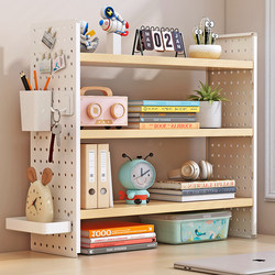 Desktop Bookshelf Storage Rack, Household Storage Rack for Desk, Bedroom Bookcase, Student Desk Storage Shelf, Pegboard Shelf