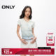 ONLY Summer Fashion Retro Printed V-neck Slim Shoulder Short T-shirt for Women