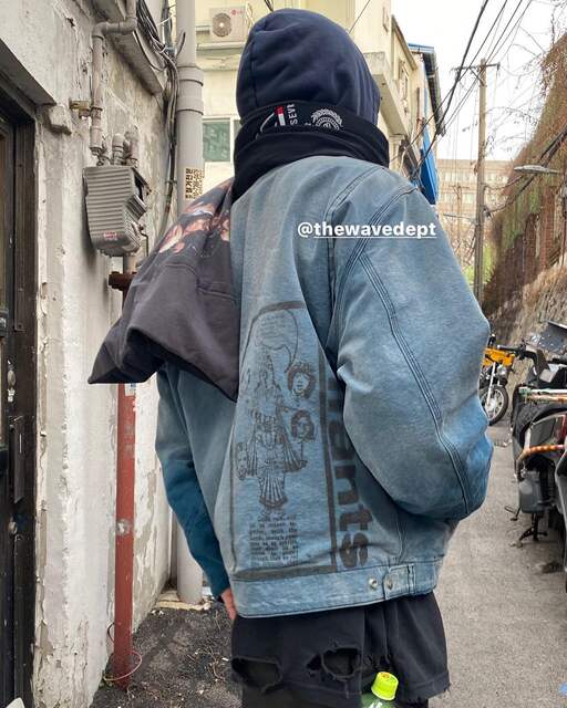 ERD melancholy rich second generation worn washed old workwear denim jacket high street wookvibe trendy brand jacket