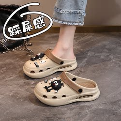 Women's Croc Shoes Summer 2026 New Model soft sole Non-Slip Sports Closed-Toe Slippers Dual-Use Sandals for Outdoor Wear