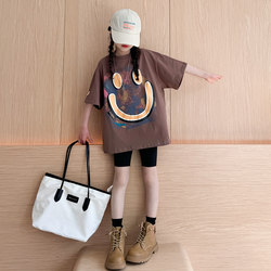 Girls' Short-Sleeved T-Shirt 2026 New Summer Children's Clothing Pure Cotton Half-Sleeve Girls' Clothing Big Children's Summer Tops 9