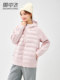 Snow Fly Goosevelt Thin Down Jacket for Women 2024 New Hooded Off-Season Spliced ​​Sweatshirt Short Warm Jacket