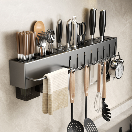 Soporte Magnético Para Utensilios De Cocina - 4 Ganchos Ajustables | Imanes Fuertes, Sin Arañazos